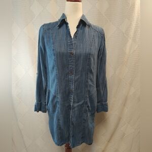 Shirt 469 Long Jean Shirt Button-up 100% Tencel